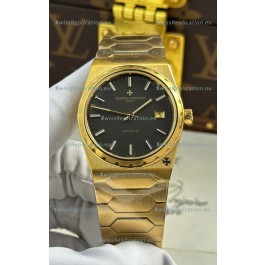 Vacheron Constantin Historiques 222 Super Clone 37MM Yellow Gold Watch in Grey Dial 