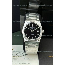 Vacheron Constantin Historiques 222 Super Clone 37MM Steel Casing Watch in Black Dial 
