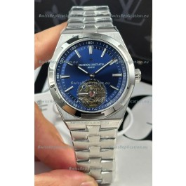 Vacheron Constantin Overseas Tourbillon Stainless Steel in Blue Dial Gold Strap 1:1 Mirror Replica