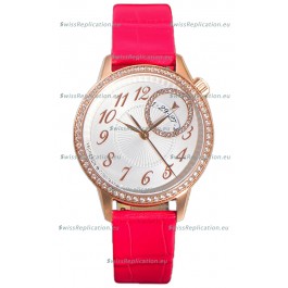 Vacheron Constantin Egerie Muse Rose Gold Casing in White Dial Swiss Replica