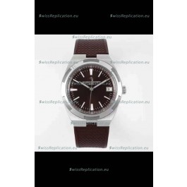 Vacheron Constantin Overseas 1:1 Mirror Swiss Replica Watch in Brown Strap