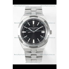 Vacheron Constantin Overseas 1:1 Mirror Swiss Replica Watch in Black Dial - Steel Strap