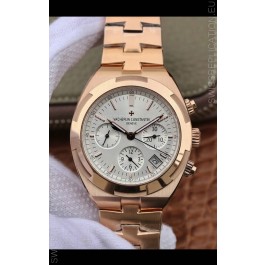 Vacheron Constantin Overseas Chronograph Swiss Replica Watch in Steel Casing Blue Dial