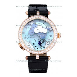 Van Cleef & Arpels Donde Des Papillons Rose Gold Casing Swiss Movement Replica Watch 