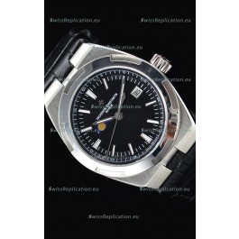 Vacheron Constantin Overseas MoonPhase Stainless Steel Swiss Watch in Black Dial