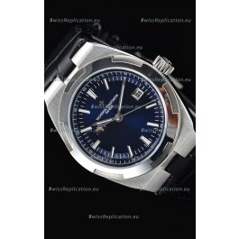 Vacheron Constantin Overseas MoonPhase Stainless Steel Swiss Watch in Blue Dial