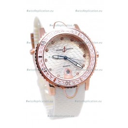 Ulysse Nardin Lady Diver Replica Watch in Pink Gold Casing