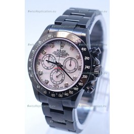 Rolex Daytona Cosmograph Project X Design Black Out Edition Series II Swiss Watch in Pink Pearl Dial 