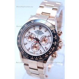 Rolex Daytona Chronograph MonoBloc Cerachrom Bezel Swiss Replica Watch in White Dial