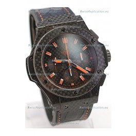 Hublot Big Bang All Carbon Swiss Replica Watch in Orange