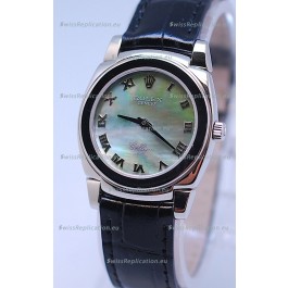Rolex Cellini Cestello Ladies Swiss Watch in Green Pearl Face