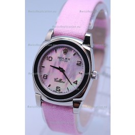 Rolex Cellini Cestello Ladies Swiss Pink Watch in Pearl Face