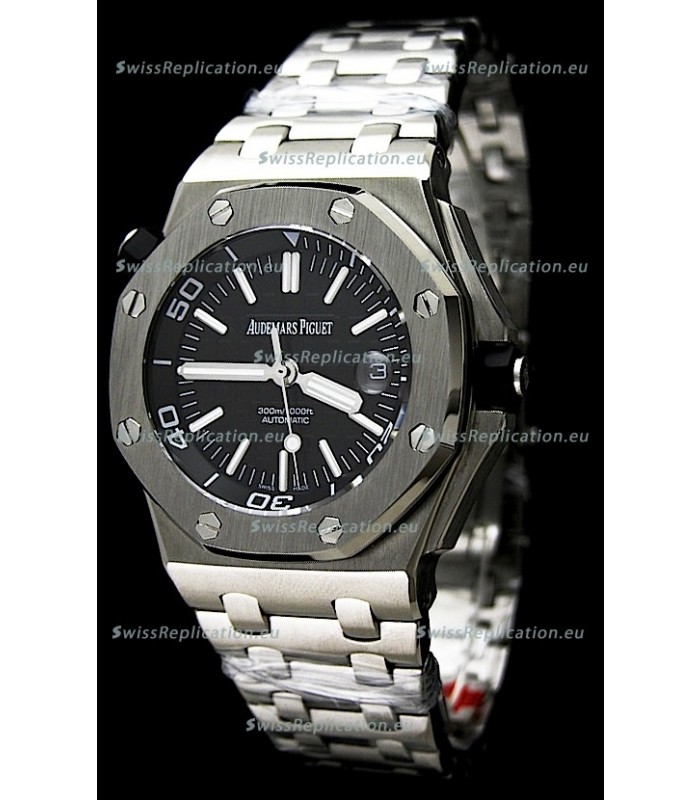 Audemars Piguet Royal Oak Scuba Swiss Watch in Black Dial