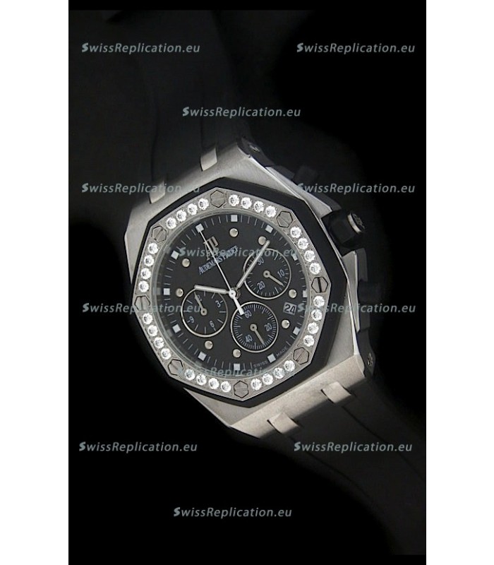 Audemars Piguet Royal Oak Offshore Lady Alinghi Swiss Watch in Black Dial