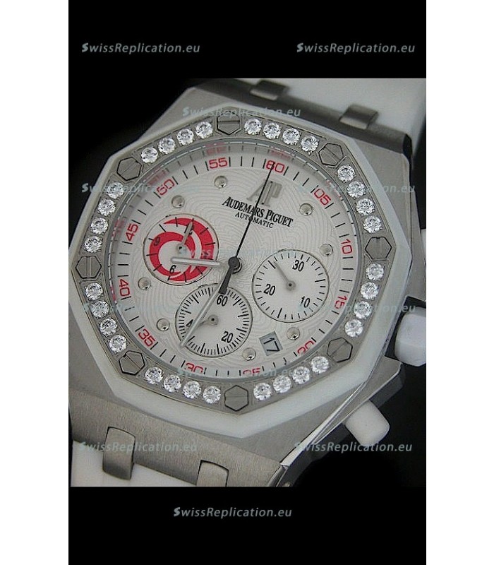 Audemars Piguet Royal Oak Offshore Lady Alinghi Swiss Watch in White Dial