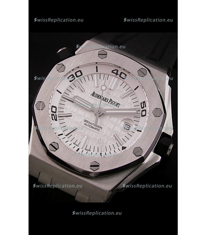 Audemars Piguet Royal Oak Scuba Swiss Watch in White Dial