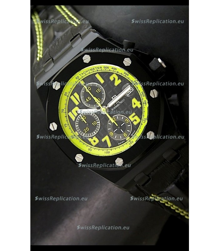 Audemars Piguet Royal Oak Offshore Bumble Bee Edition Watch - Secs hands at 12 O Clock