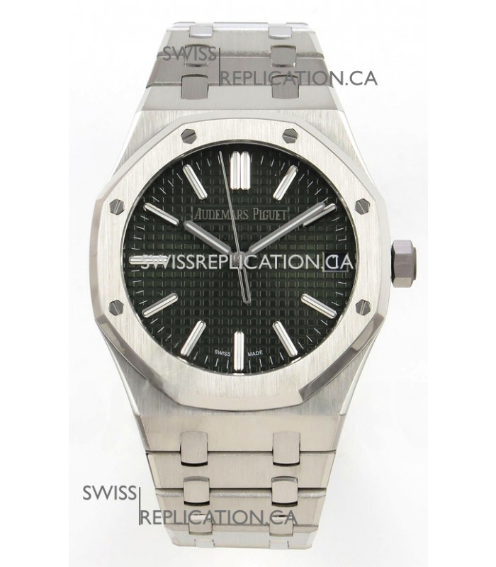 Royal Oak 15510 Green Dial FREE SPRUNG MVMNT Super Clone Watch 