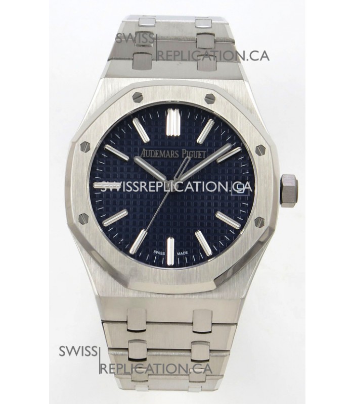 Royal Oak 15510 Blue Dial FREE SPRUNG MVMNT Super Clone Watch 