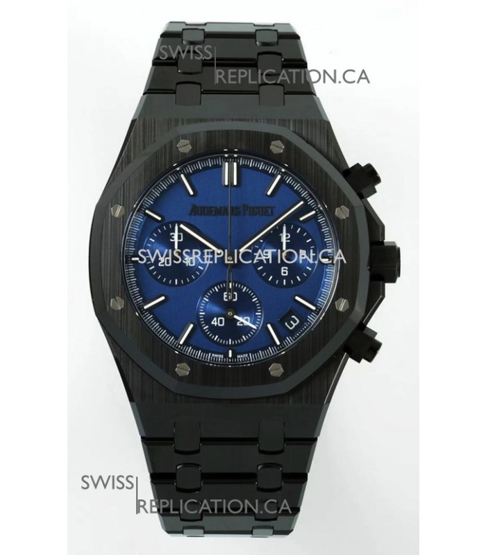 Royal Oak Chrono 26240 Black Ceramic Blue Dial Super Clone Watch 