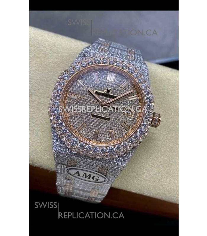 Royal Oak 15400 Iced Out Super Clone Edition 4 Super Clone Watch 