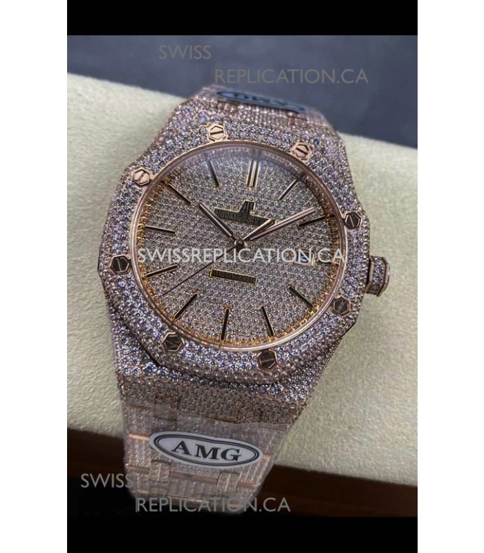 Royal Oak 15400 Iced Out Super Clone Edition 9 Super Clone Watch 