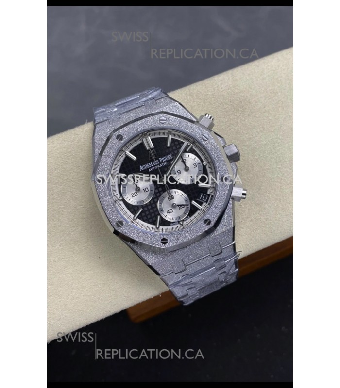 Royal Oak Chrono 26240 Frosted White Gold Black Dial Super Clone Watch