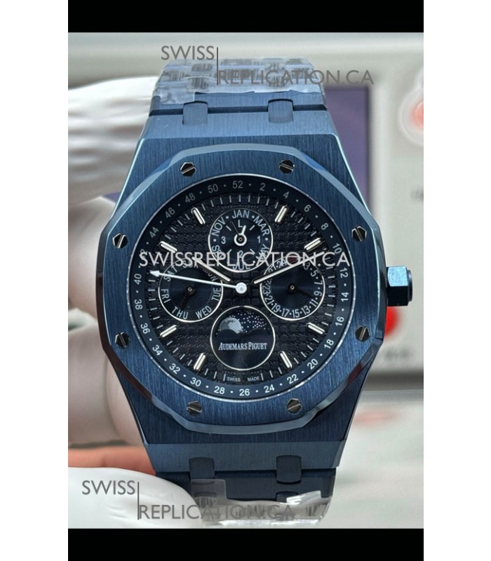 Royal Oak Perpetual Calendar Super Clone Blue Ceramic Replica Watch