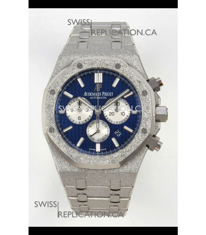 Royal Oak Chrono 26331 Frosted White Gold Blue Dial Super Clone Watch 