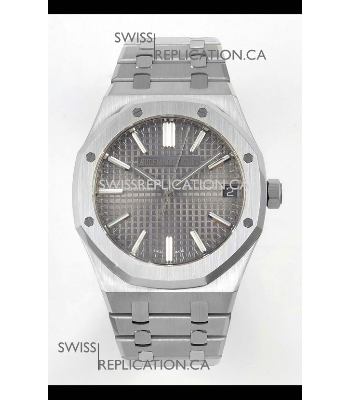 Royal Oak 15510 41mm Grey Dial 904L Steel Strap Super Clone Watch 