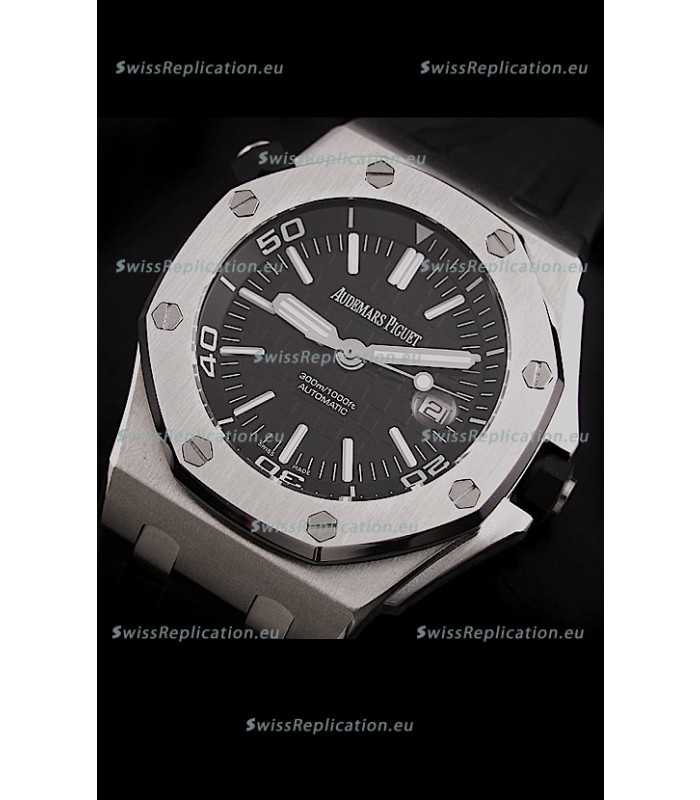 Audemars Piguet Royal Oak Scuba Swiss Watch in Black Dial