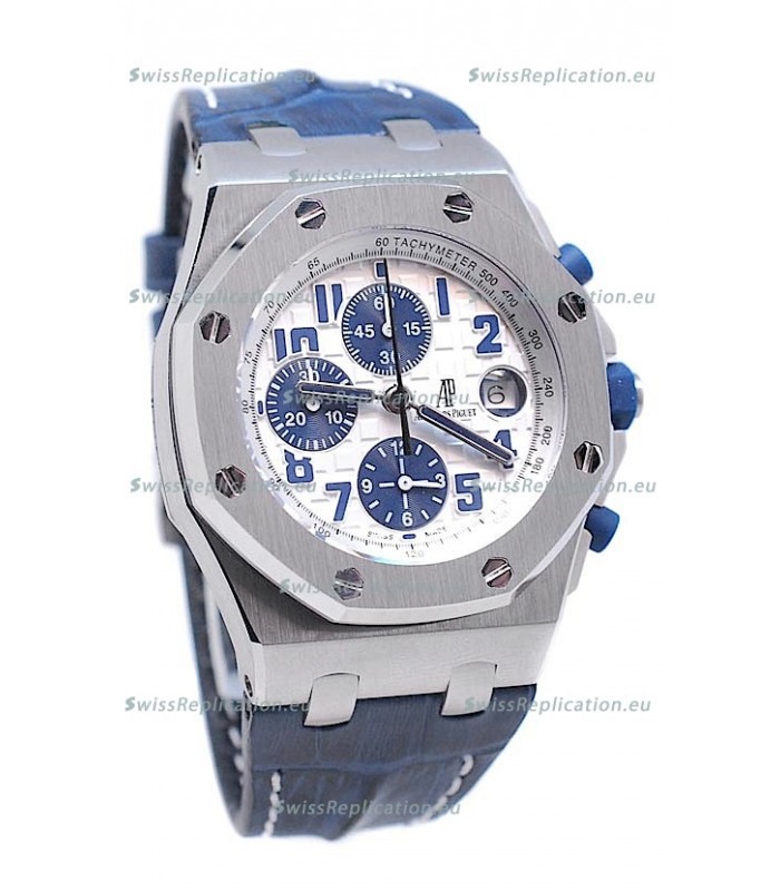 Audemars Piguet Royal Oak Offshore Navy Edition Swiss Watch in White Dial