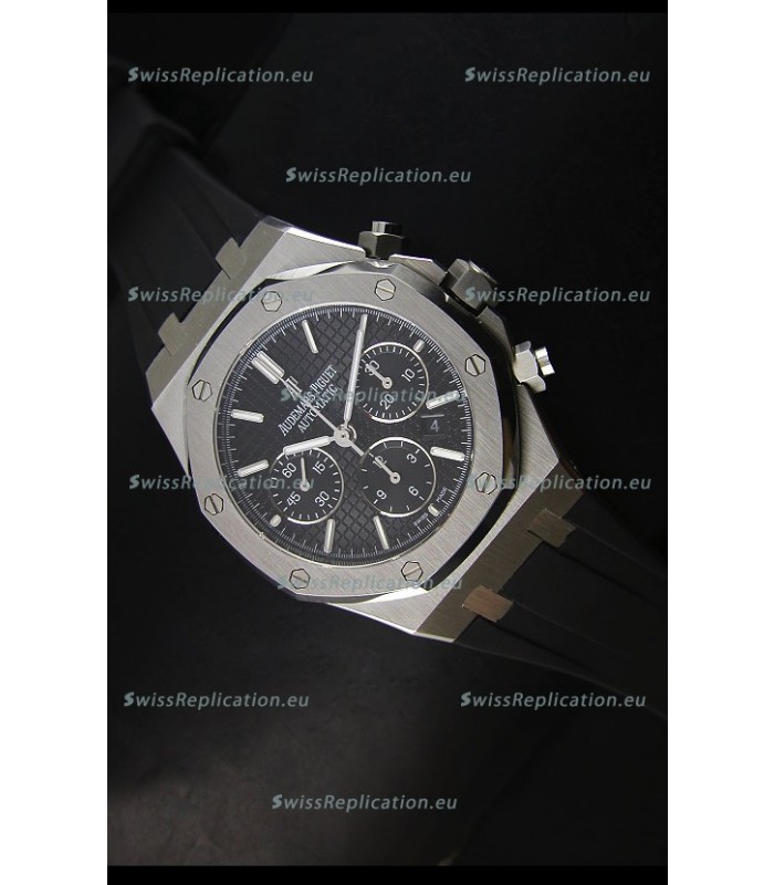 Audemars Piguet Royal Oak Chronograph Watch in Stainless Steel Case Black Dial