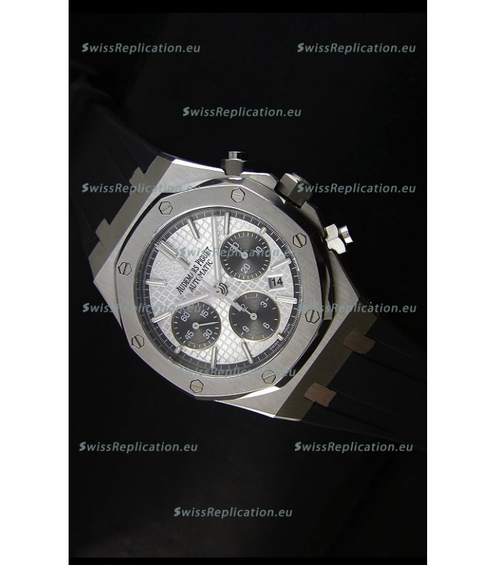 Audemars Piguet Royal Oak Chronograph Watch in Stainless Steel Case White Dial