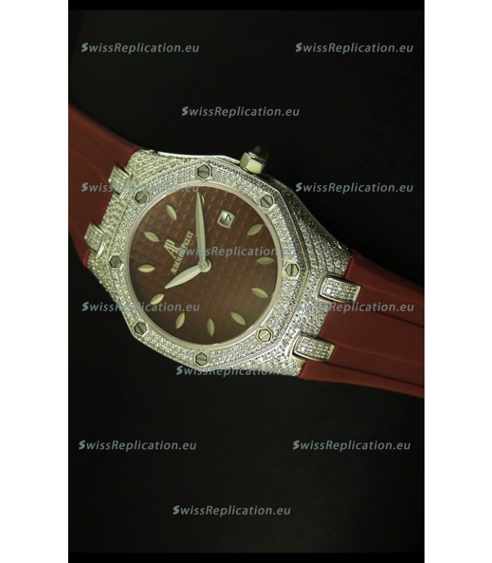 Audemars Piguet Royal Oak Ladies Watch in Brown 
