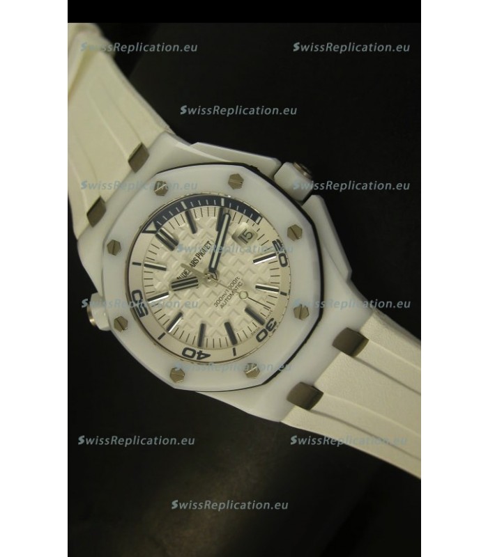 Audemars Piguet Royal Oak Diver White Ceramic - 1:1 Mirror Replica Watch
