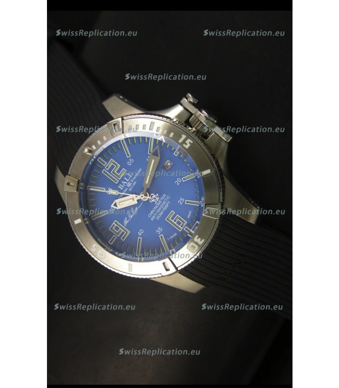 Ball Hydrocarbon Spacemaster Automatic Rubber Strap in Blue Dial - Original Citizen Movement 