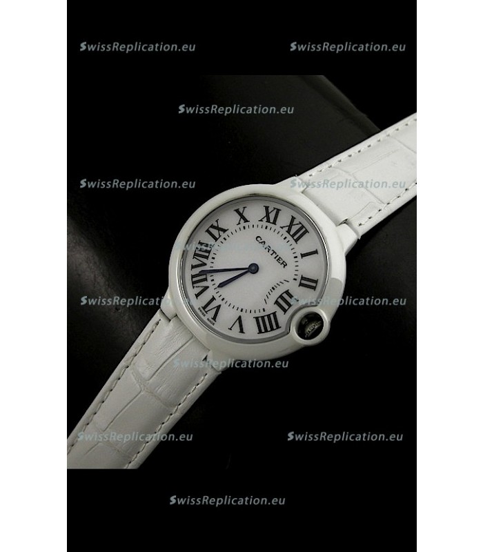 Cartier Ballon de Ladies Replica Watch in White Dial