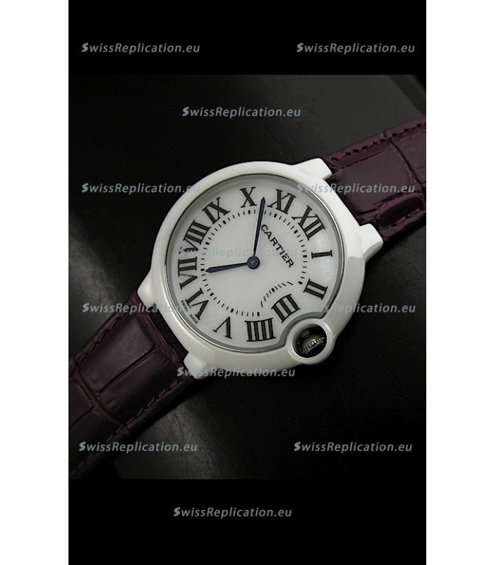 Cartier Ballon de Ladies Replica Watch in White Dial