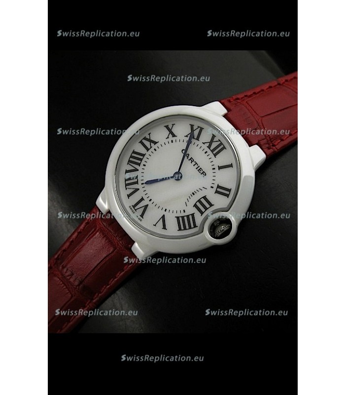 Cartier Ballon de Ladies Replica Watch in White Dial