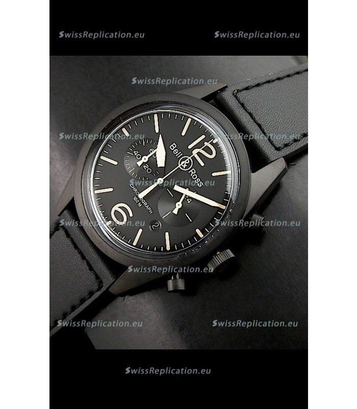 Bell and Ross BR126 Vintage Swiss Quartz Watch in PVD Casing