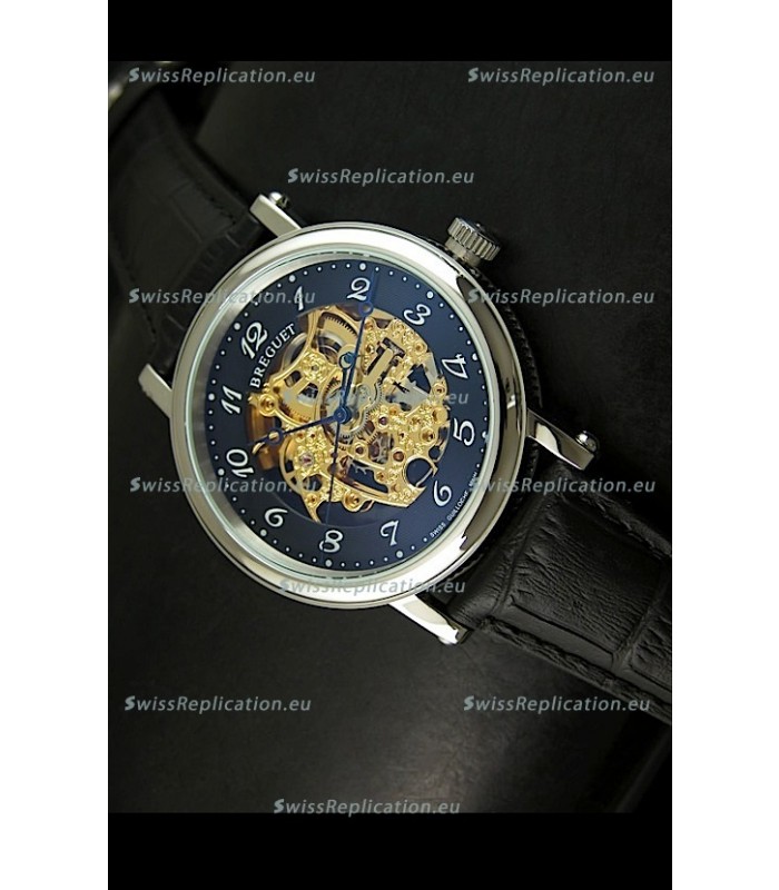 Breguet Classique Japanese Automatic Watch in Gold Skeleton Dial - Arabic Hour Numerals
