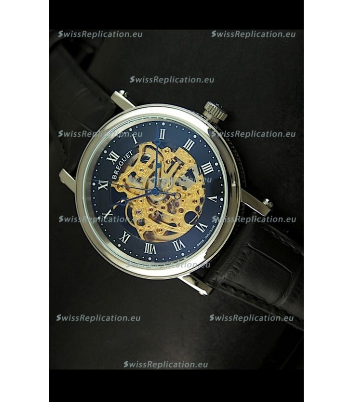 Breguet Classique Japanese Automatic Watch in Gold Skeleton Dial - Arabic Hour Numerals