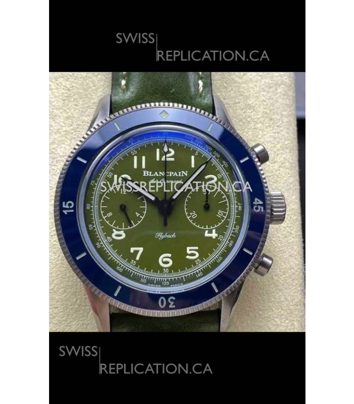 Blancpain Air Command Steel Casing Blue Bezel Super Clone Watch 