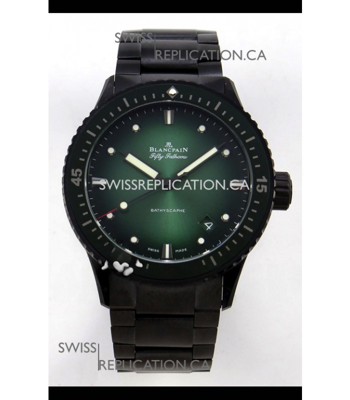 Blancpain Fifty Fathoms Ceramic Case Green Dial Super Clone Watch 