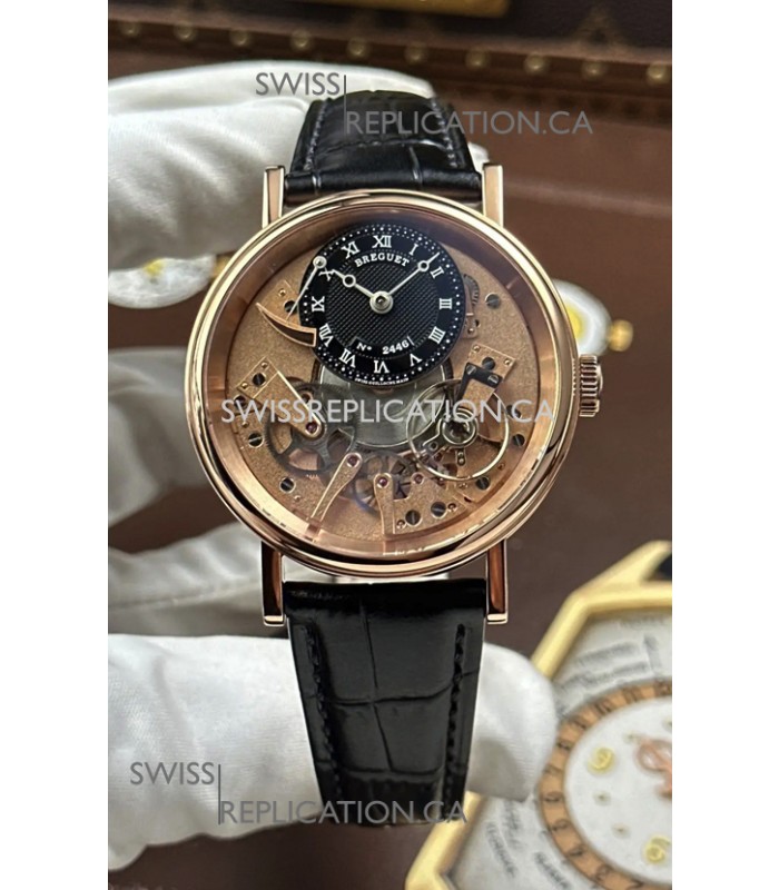 Breguet Tradition 7057BR/R9/9W6 Rose Gold Casing Single Tourbillon Super Clone Watch 