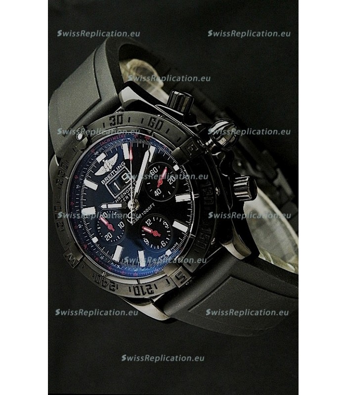 Breitling Blackbird Swiss Replica Watch in PVD Casing Black Dial