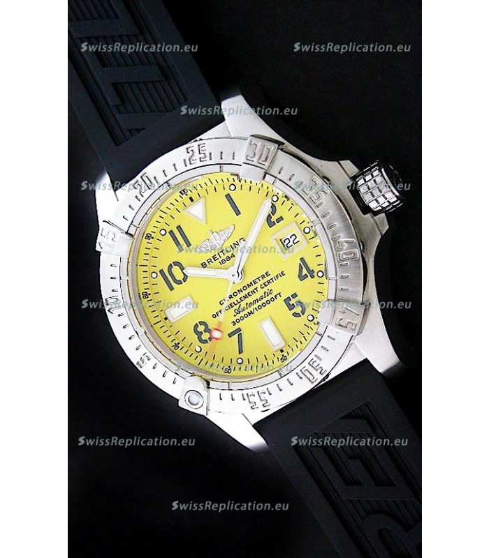 Breitling Seawolf Swiss Watch Yellow Dial - Ultimate Mirror Replica Watch 