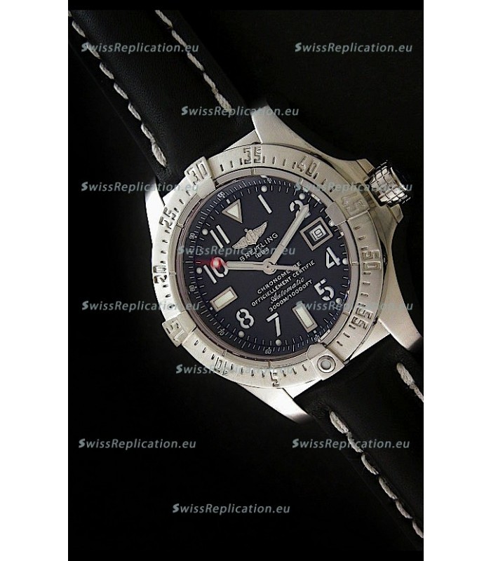 Breitling Seawolf Swiss Automatic Watch in Black Dial