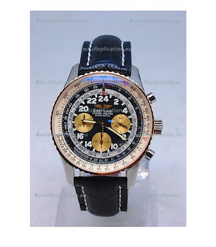 Breitling Navitimer Cosmonaute Swiss Replica Watch in Black Dial